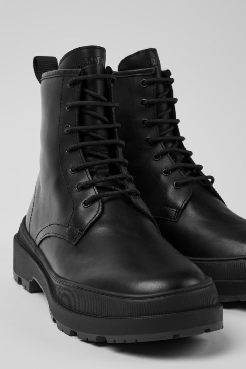 Kadın Karavan Için Tasarım Brutus Trek Gore-tex Siyah Deri Bağcıklı Yarım çizmeler