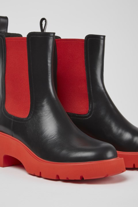 Yeni Gelenler Için Camper Milah Siyah Deri çizmeler