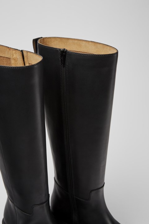 Milah Siyah Deri Yüksek çizme Kadın Için özel Karavan