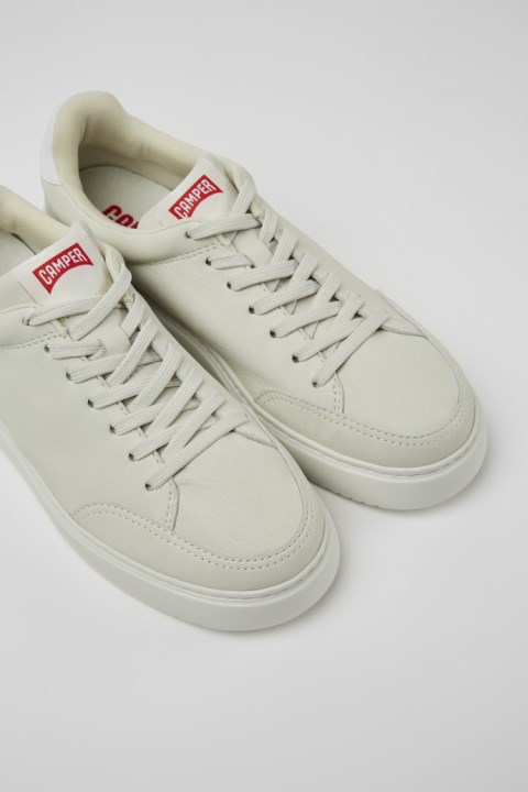 Design Runner K21 Kadın Karavan Için Beyaz Boyasız Deri Spor Ayakkabı