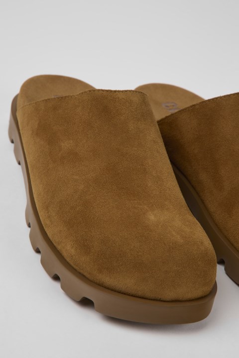 Camper Design Brutus Sandalet Kahverengi Deri Kadın Takunyaları