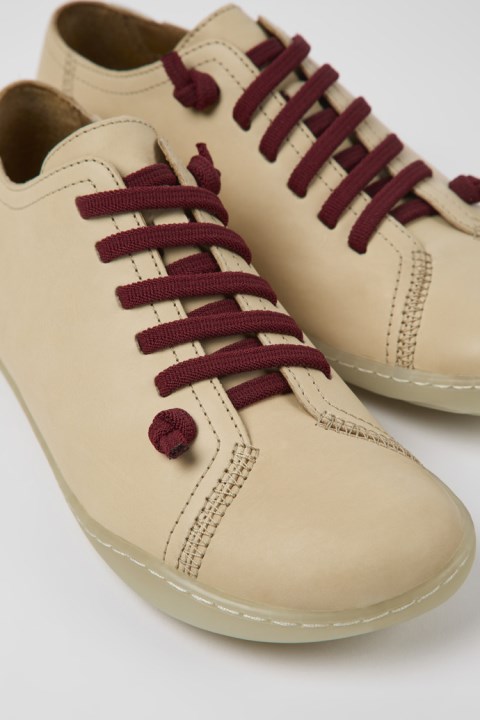 Camper Design Peu Bej Kadın Deri Ayakkabı