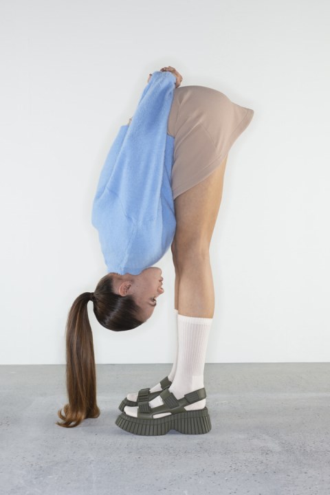 Bcn Kadın Karavan Yeni Gelenler Için Yeşil Deri Sandalet