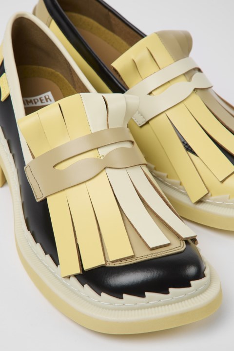 Kadın Karavan Için Tasarım Ikizler çok Renkli Deri Makosen Ayakkabılar