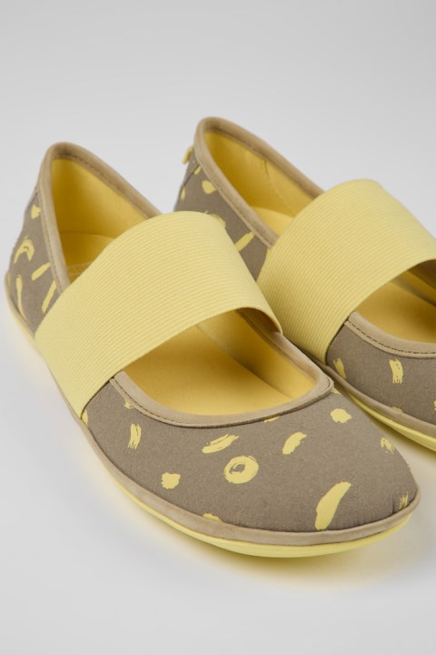 Camper Design Right Beyaz Tekstil Ve Nubuk Kadın Spor Ayakkabı