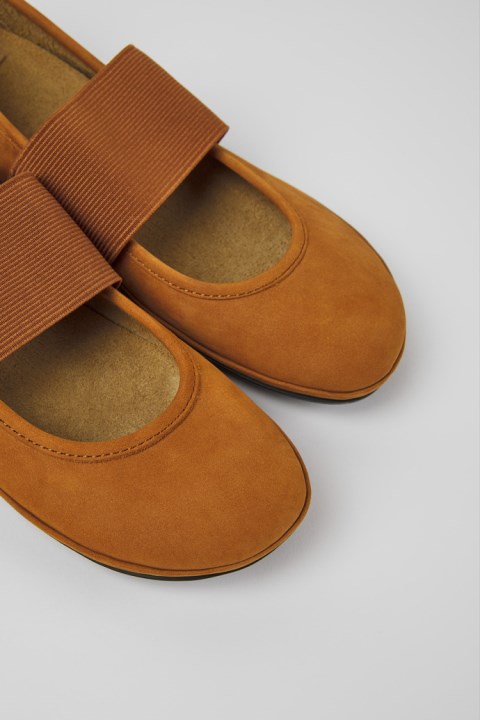 Kadın Karavan Için Kahverengi Nubuk Balerin Tasarla