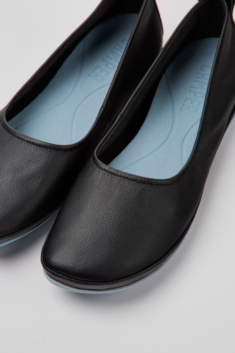 Kadınlar Için özel Camper Sağ Siyah Deri Ayakkabı