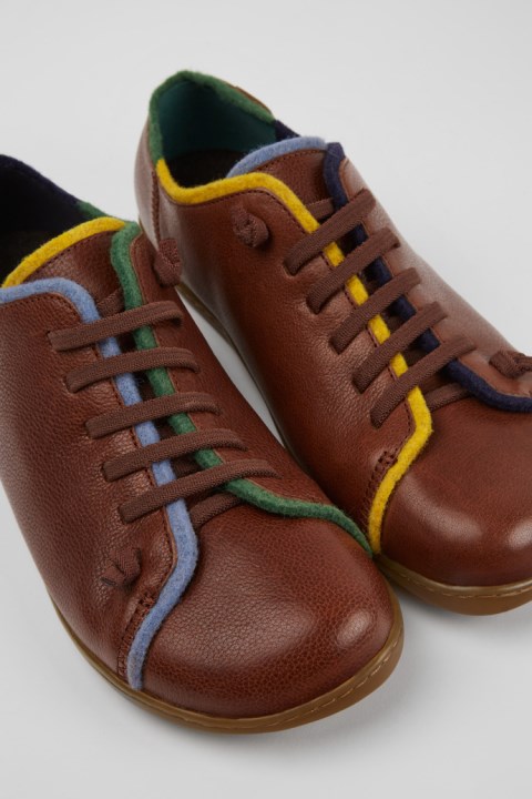 Twins Kahverengi Deri Ve Yün Ayakkabı Erkekler Için özel Karavan