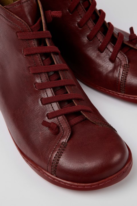 Yeni Gelenler Için Camper Peu Kahverengi Deri Yarım çizmeler