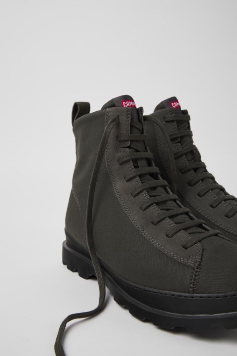 Erkek Karavan Yeni Gelenler Için Brutus Gri Tekstil Ve Nubuk Bilekte Bot