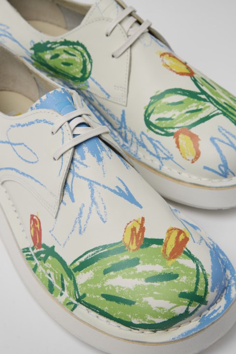 Kampçı Ikizler Beyaz Görünümü Deri Bağcıklı Ayakkabı Erkekler Için Yeni Gelenler