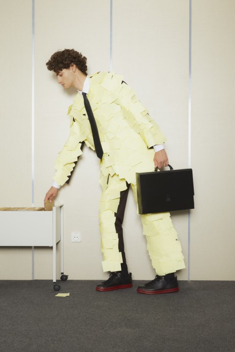 Erkekler Için özel Camper Runner Siyah Deri Spor Ayakkabı