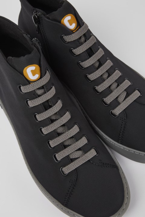 Peu Touring Siyah Tekstil Yarım çizmeler Erkekler Için Kampçı Yeni Gelenler