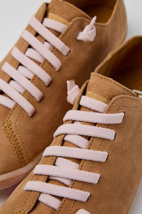 Kadınlar Için özel Camper Peu Kahverengi Deri Ayakkabı