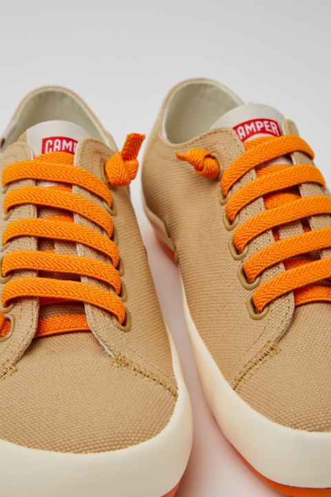 Kadın Karavan Için Tasarım Peu Rambla Bej Geri Dönüştürülmüş Pamuklu Spor Ayakkabı