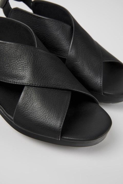 Balon Siyahı Kadın Sandaleti özel Karavan