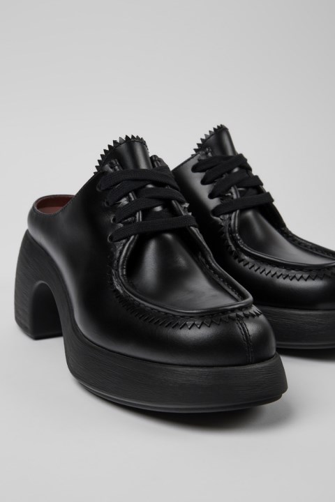 Kadınlar Için özel Camper Thelma Siyah Deri Katır